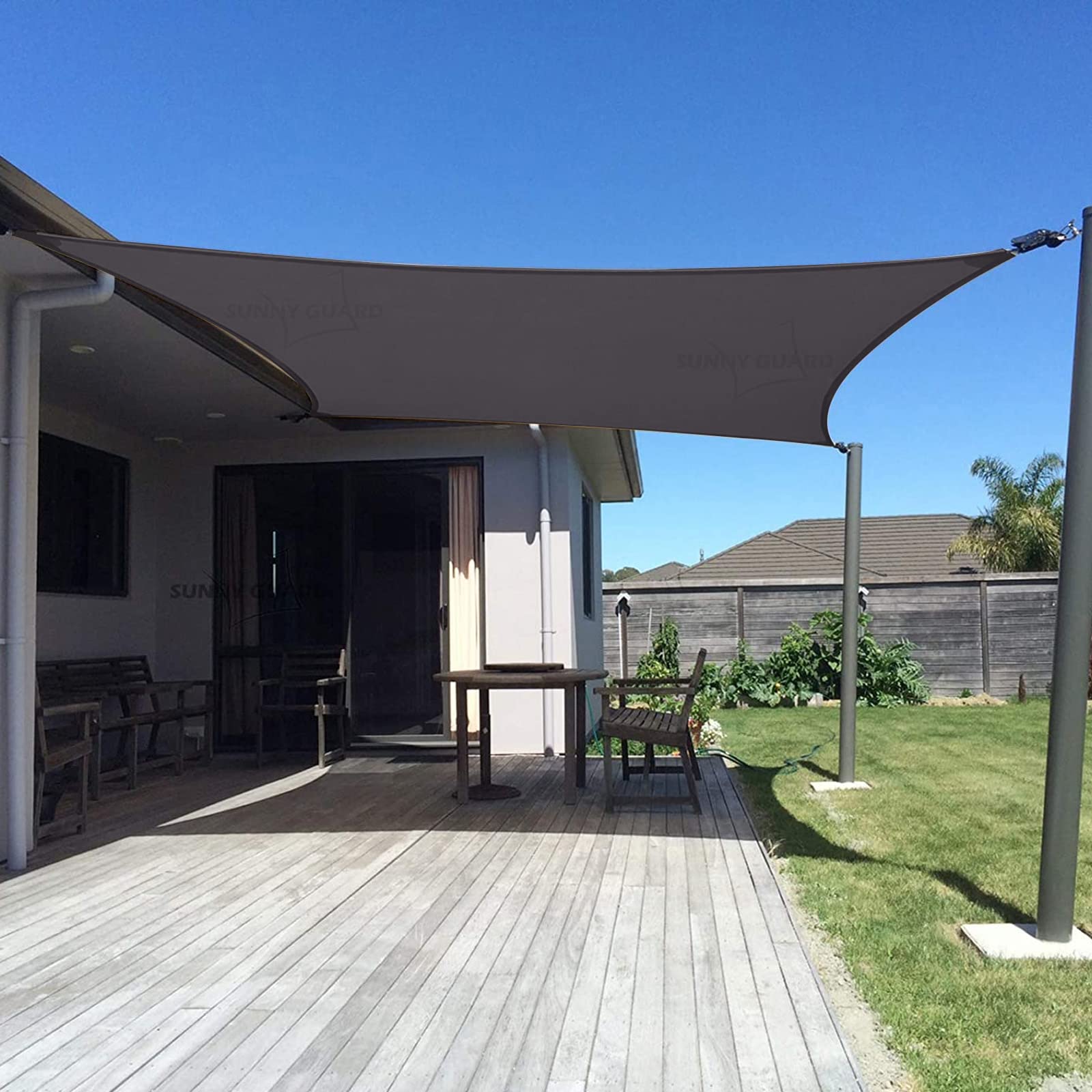 Breathable Square Shade Sail for Backyard Deck Patio Garden
