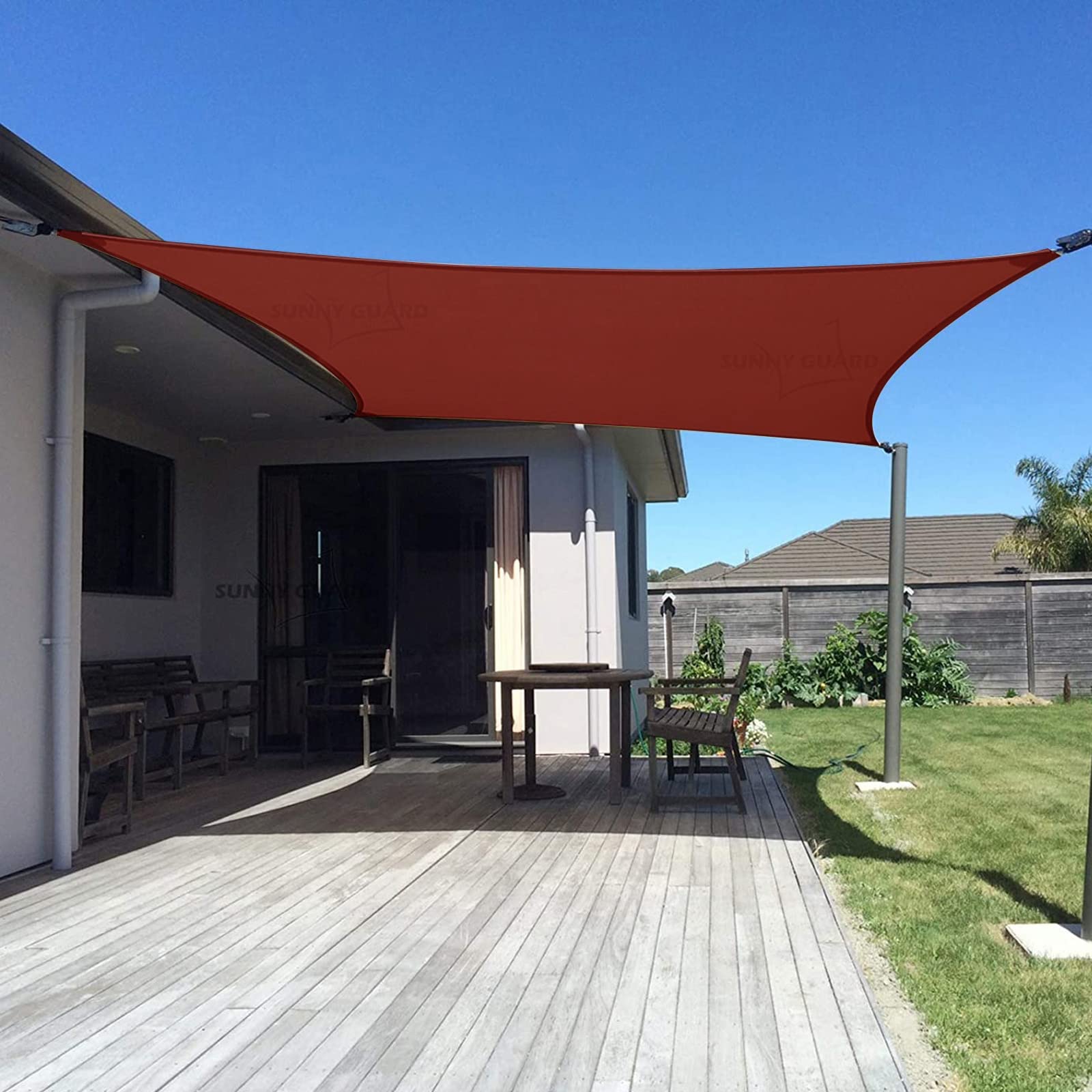 Breathable Rectangle Shade Sail for Backyard Deck Patio Garden