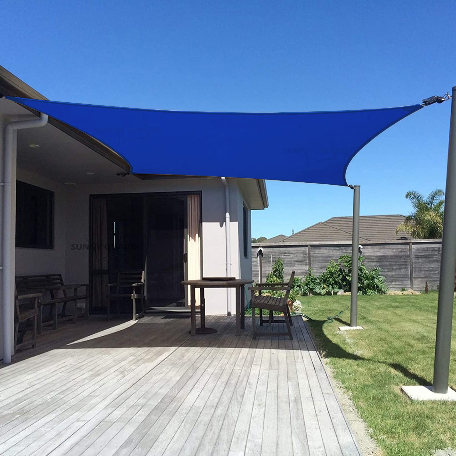 Breathable Rectangle Shade Sail for Backyard Deck Patio Garden