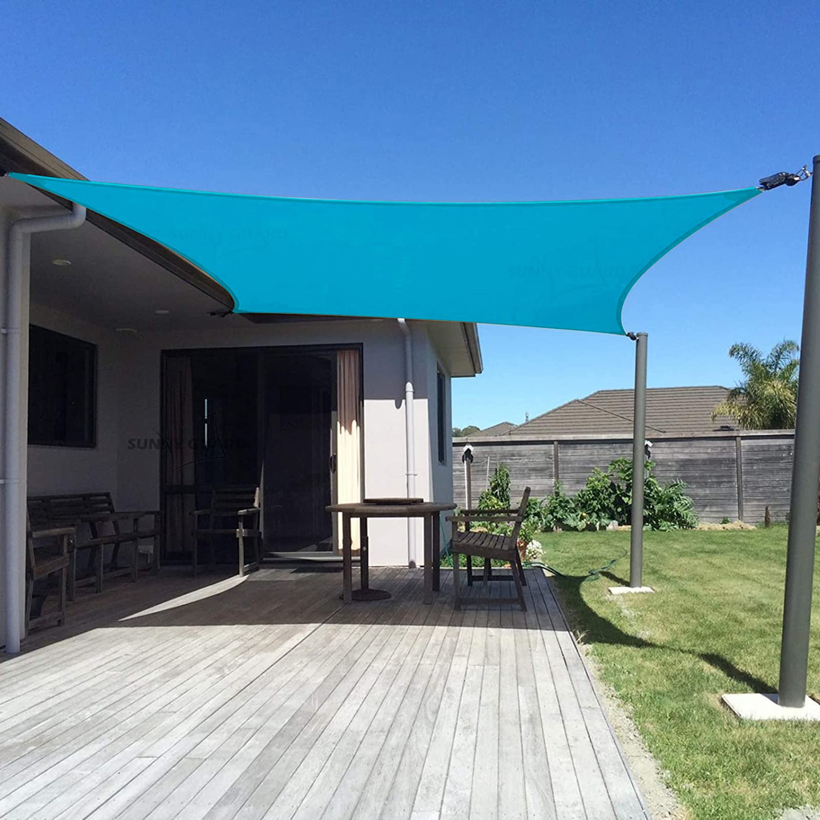 Breathable Rectangle Shade Sail for Backyard Deck Patio Garden