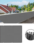 SUNNY GUARD  Dark Grey Balcony Deck Privacy Screen Fence Usage