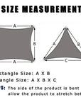 SUNNY GUARD Sun Shade Sail Size Measurement